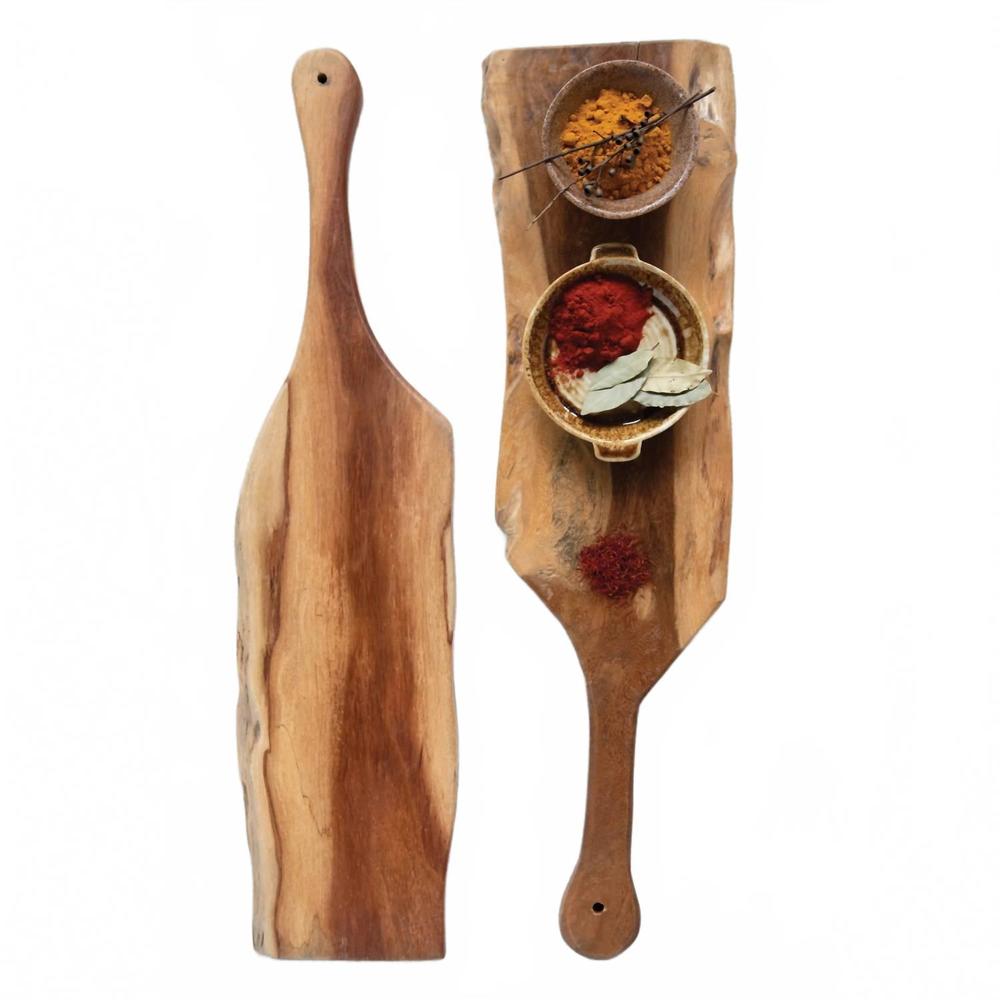 NEW CREATIVE CO-OP wood cutting board in brown